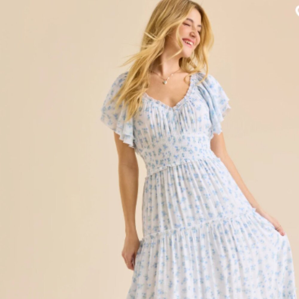 Altar'd State Blue Floral Dress